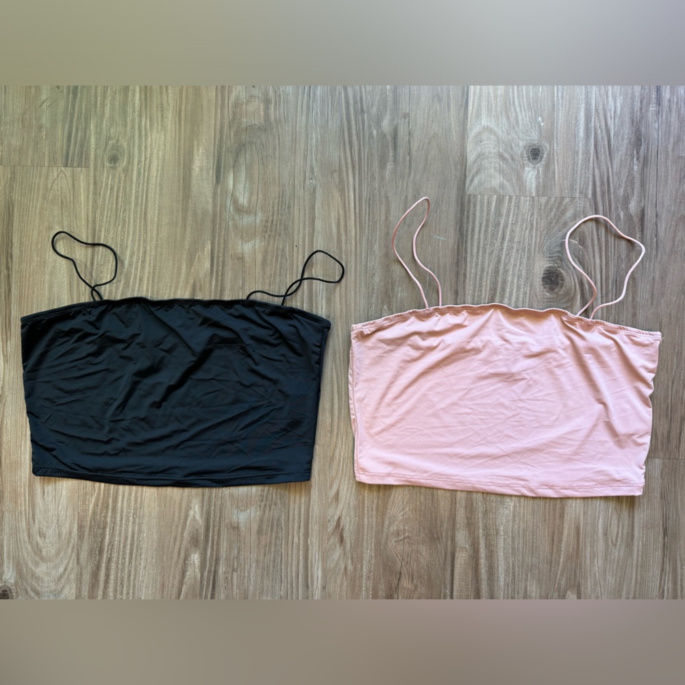 Black and Blush Cropped Tank Bundle